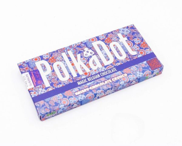 Polka Dot Mushroom Chocolate Bar with psilocybin for microdosing and macrodosing